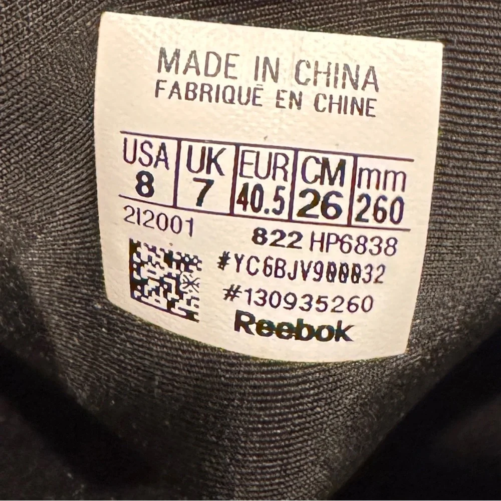 Reebok Needles Black Suede Sneakers Unisex Women’s Size 9.5 Men’s Size 8 NWOT - Picture 14 of 14